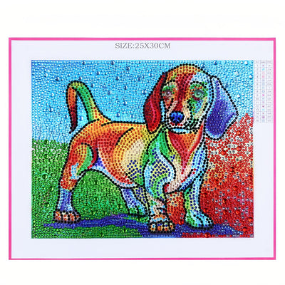 Kleiner Dackel Hund Sonderform Diamond Painting