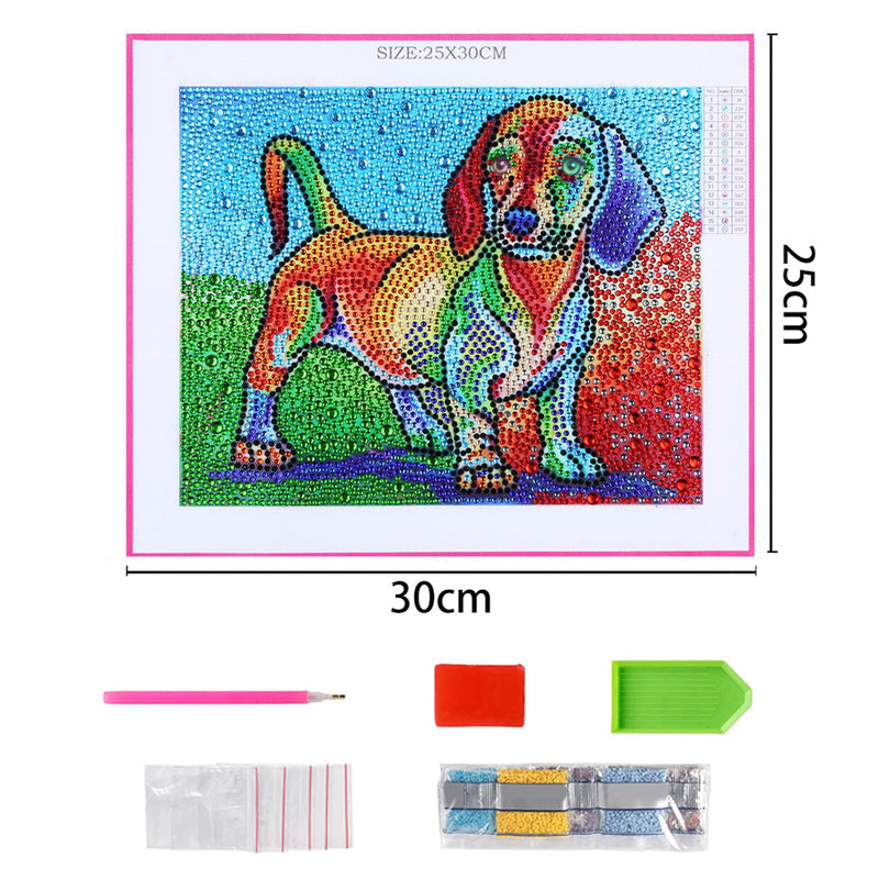 Kleiner Dackel Hund Sonderform Diamond Painting