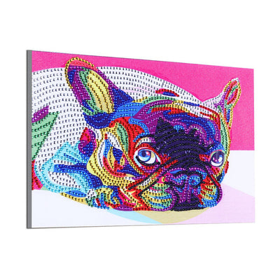 Französische Bulldogge Sonderform Diamond Painting