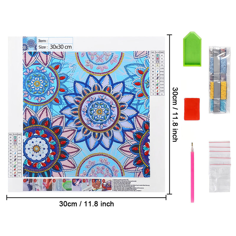 Verschiedene Manndala Blumen Sonderform Diamond Painting