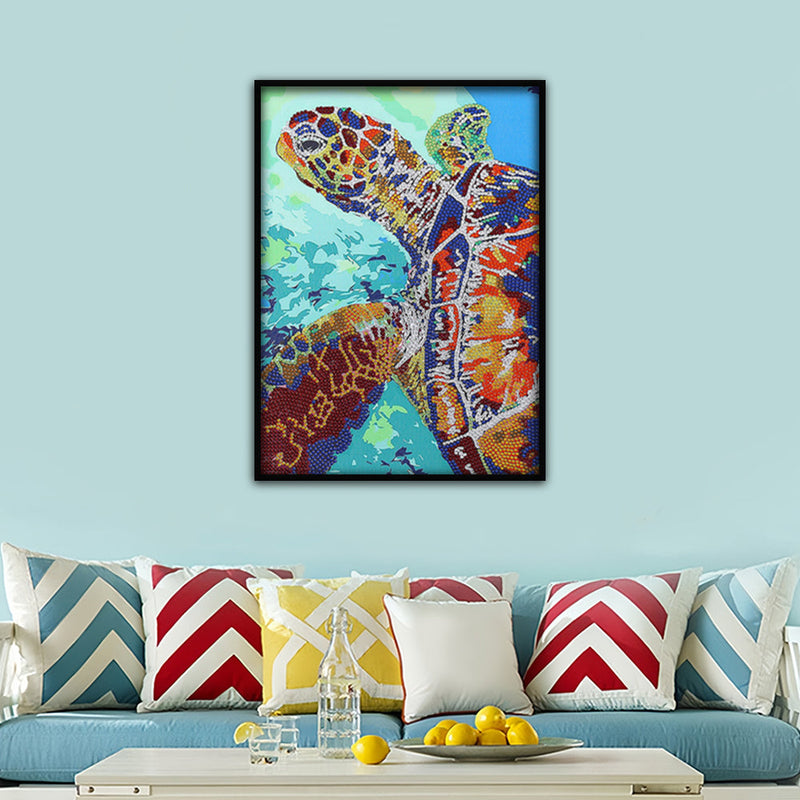 Bunte Schildkröte Sonderform Diamond Painting