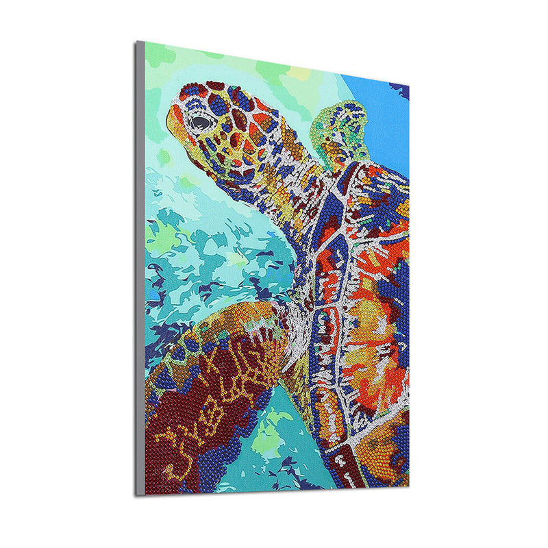 Bunte Schildkröte Sonderform Diamond Painting