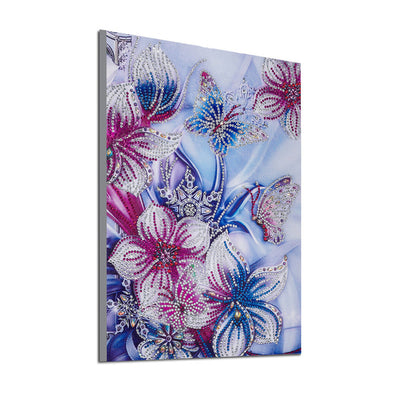 Schmetterling von Blumen Angezogen Sonderform Diamond Painting