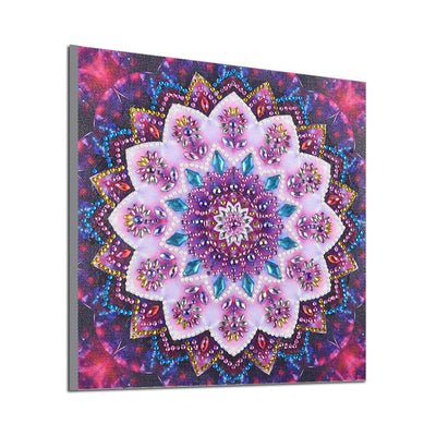 Rosa Blume Mandala Sonderform Diamond Painting