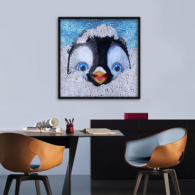 Niedlicher Pinguin Sonderform Diamond Painting