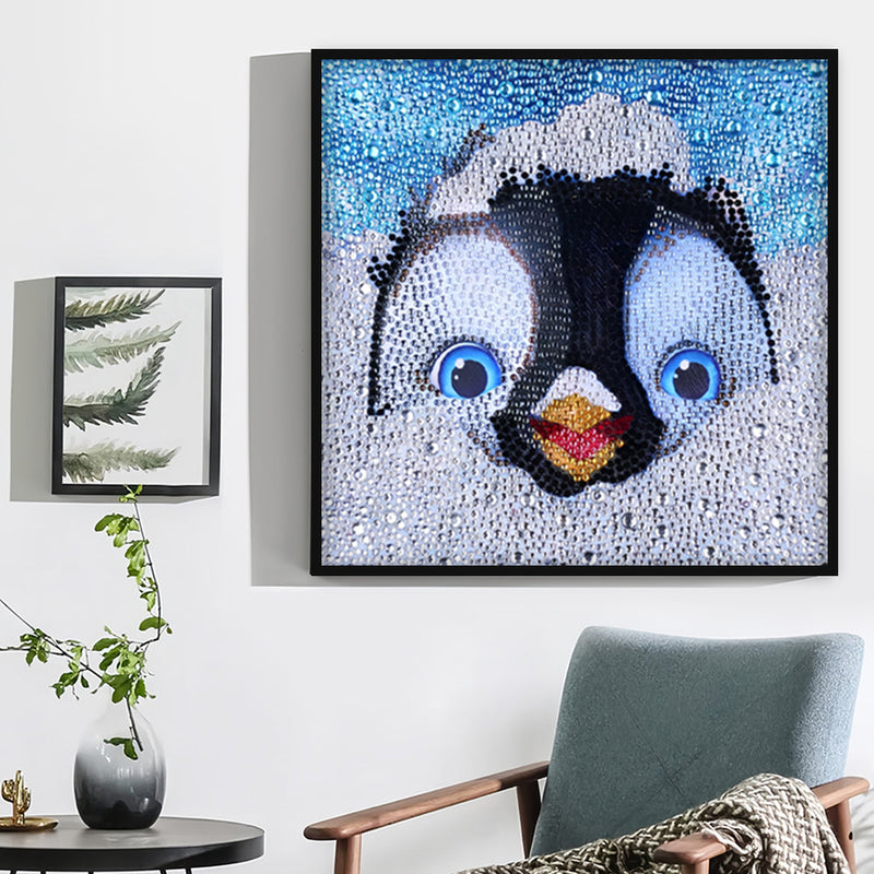 Niedlicher Pinguin Sonderform Diamond Painting