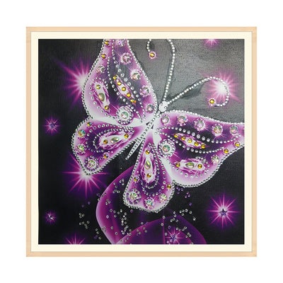 Lila Transparent Schmetterling Sonderform Diamond Painting