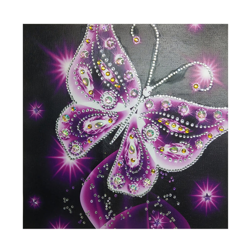 Lila Transparent Schmetterling Sonderform Diamond Painting