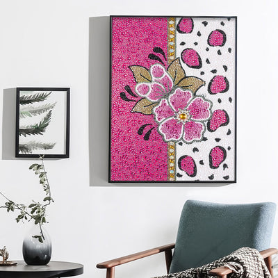 Rosa Blume Sonderform Diamond Painting