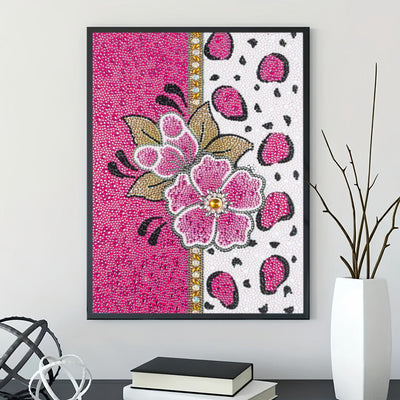 Rosa Blume Sonderform Diamond Painting