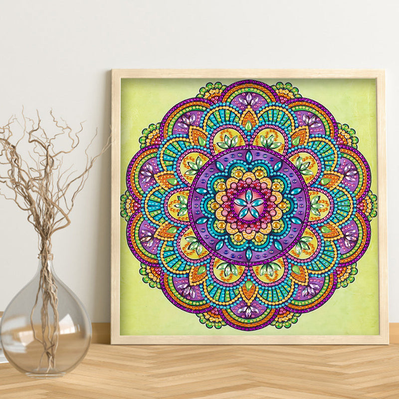 Lotusblume Form Mandala Sonderform Diamond Painting