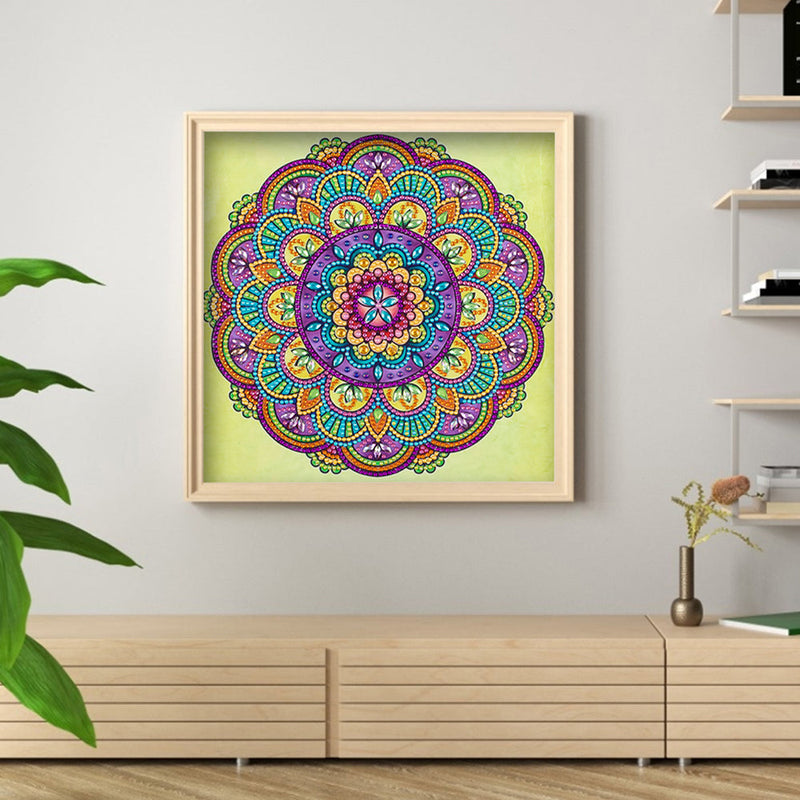 Lotusblume Form Mandala Sonderform Diamond Painting