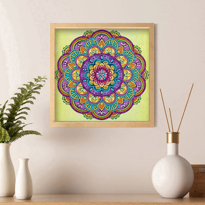 Lotusblume Form Mandala Sonderform Diamond Painting