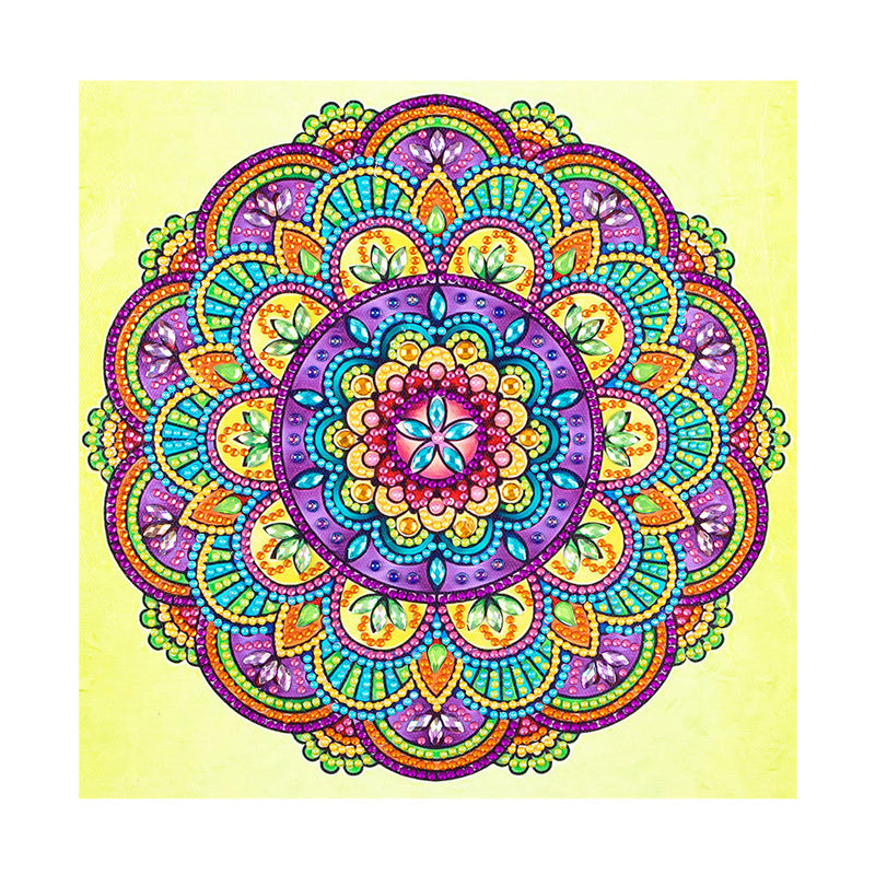 Lotusblume Form Mandala Sonderform Diamond Painting