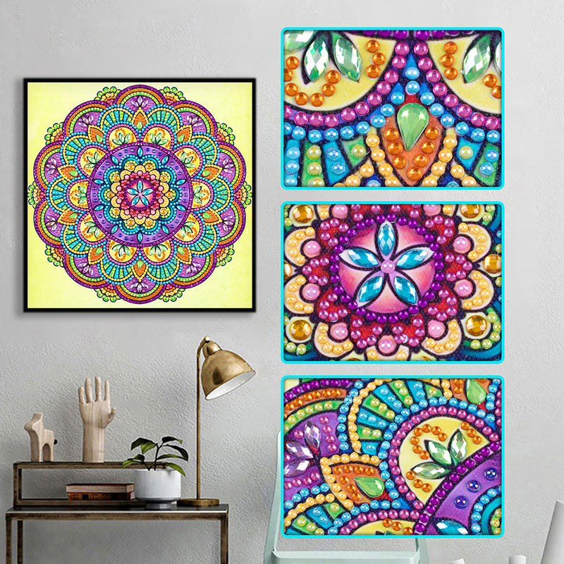 Lotusblume Form Mandala Sonderform Diamond Painting