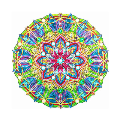 Grünes Mandala Sonderform Diamond Painting