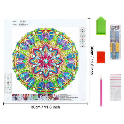 Grünes Mandala Sonderform Diamond Painting