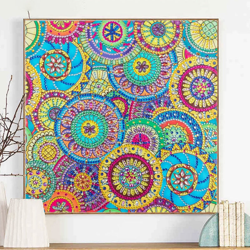 Runde Blume Mandala Sonderform Diamond Painting