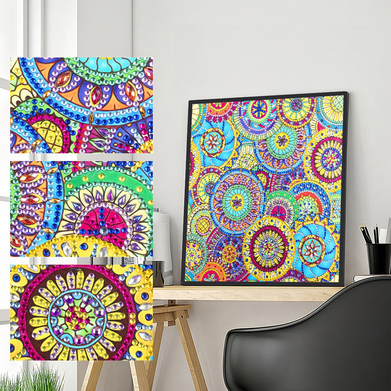 Runde Blume Mandala Sonderform Diamond Painting