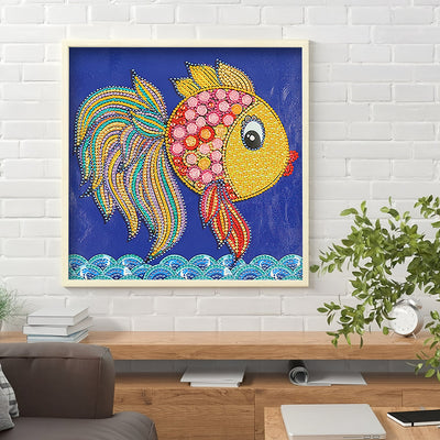 Überrascht Bunte Kleine Goldfische Sonderform Diamond Painting