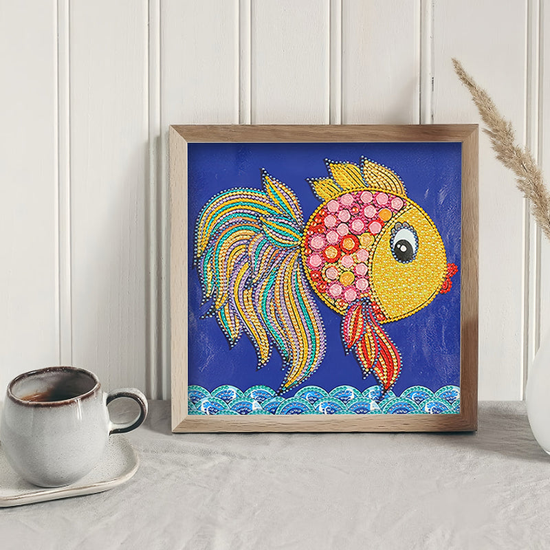 Überrascht Bunte Kleine Goldfische Sonderform Diamond Painting