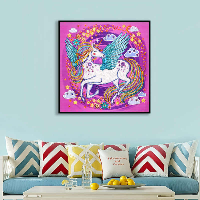 Einhorn mit Flügeln Sonderform Diamond Painting