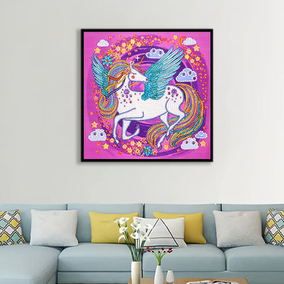 Einhorn mit Flügeln Sonderform Diamond Painting