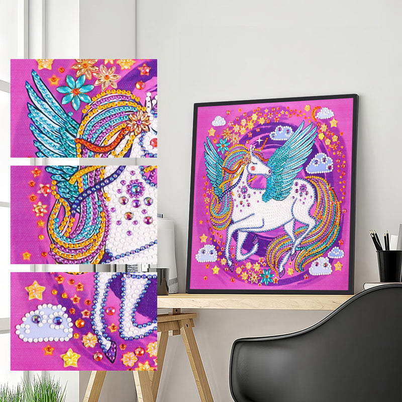 Einhorn mit Flügeln Sonderform Diamond Painting