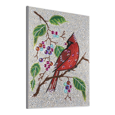 Kardinal und Beeren Sonderform Diamond Painting