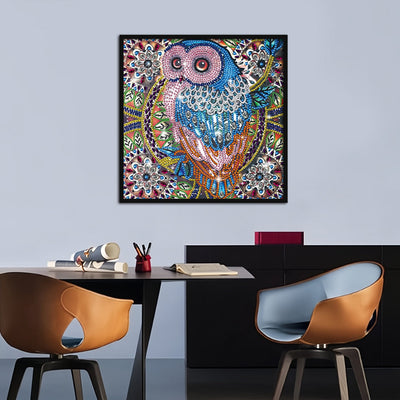 Eule Mandala Sonderform Diamond Painting