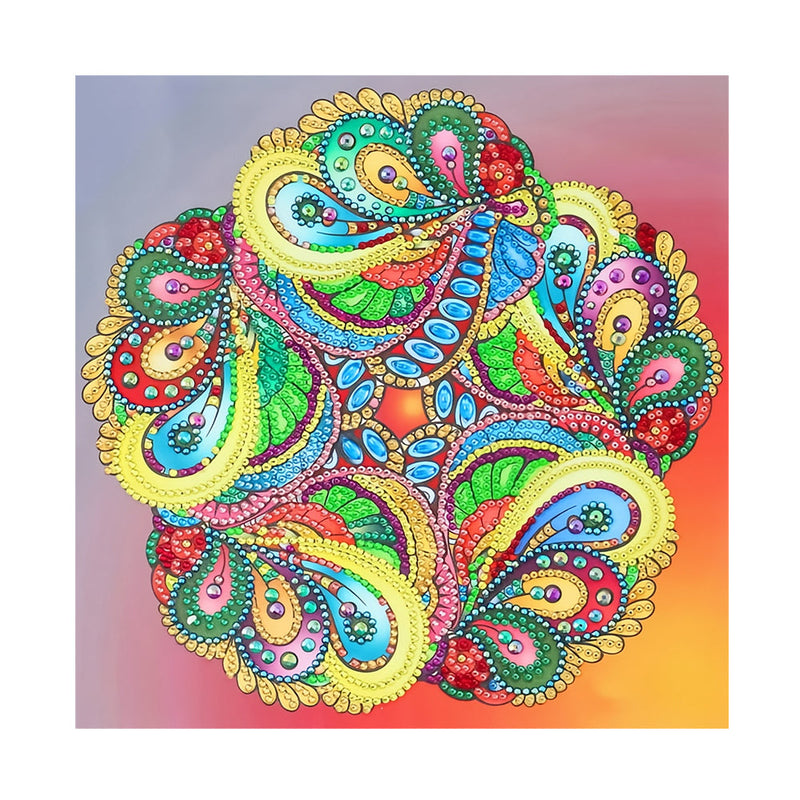 Abstraktes Buntes Mandala Sonderform Diamond Painting