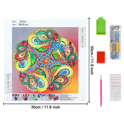 Abstraktes Buntes Mandala Sonderform Diamond Painting