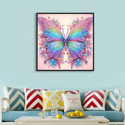 Blauer und Rosa Schmetterling Sonderform Diamond Painting