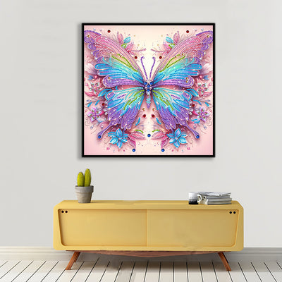 Blauer und Rosa Schmetterling Sonderform Diamond Painting