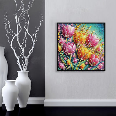 Gelbgoldene Tulpen Sonderform Diamond Painting