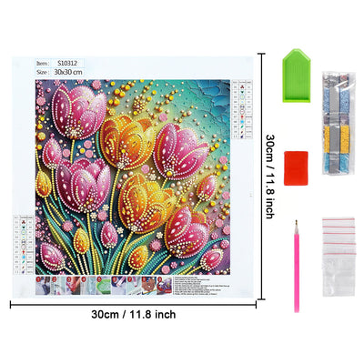 Gelbgoldene Tulpen Sonderform Diamond Painting