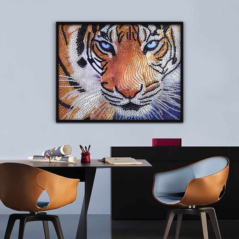 Der Blick des Tigers Sonderform Diamond Painting