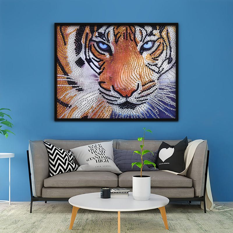 Der Blick des Tigers Sonderform Diamond Painting