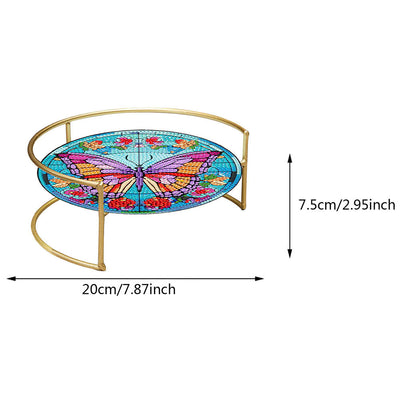 Schöner Schmetterling Acryl + Legierung Badezimmer Tablett Diamond Painting