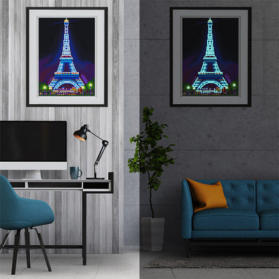 Eiffel Tower Leuchtend Kristall Strass Diamond Painting