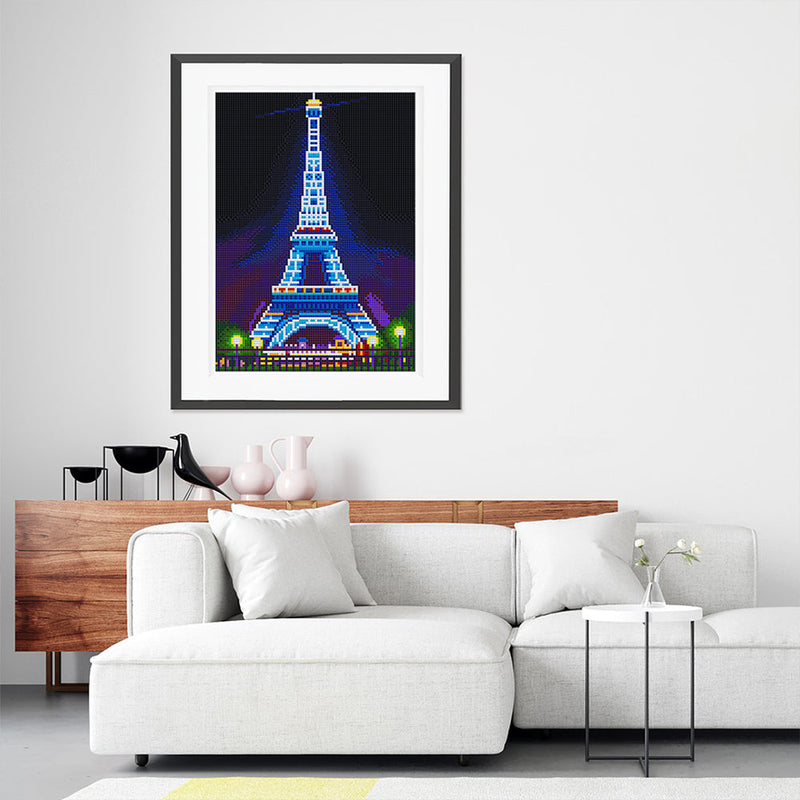 Eiffel Tower Leuchtend Kristall Strass Diamond Painting