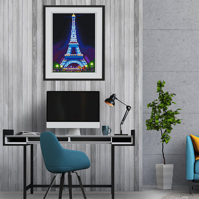 Eiffel Tower Leuchtend Kristall Strass Diamond Painting