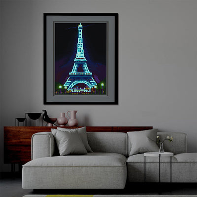 Eiffel Tower Leuchtend Kristall Strass Diamond Painting