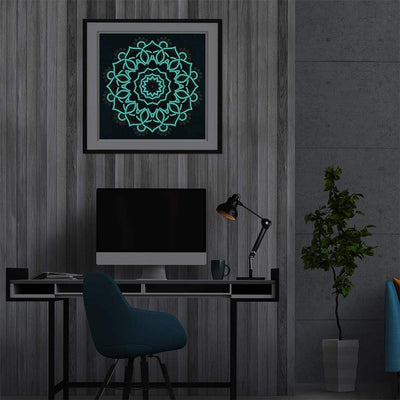 Gelb und Orange Mandala Leuchtend Sonderform Diamond Painting