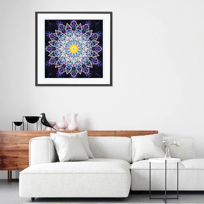 Lila Mandala Leuchtend Sonderform Diamond Painting