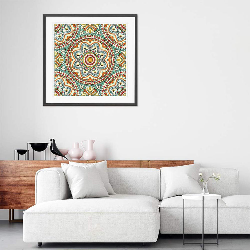 Braunes Mandala Leuchtend Sonderform Diamond Painting