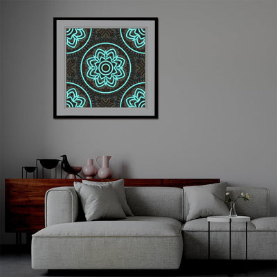 Braunes Mandala Leuchtend Sonderform Diamond Painting