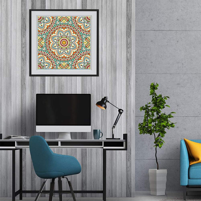 Braunes Mandala Leuchtend Sonderform Diamond Painting