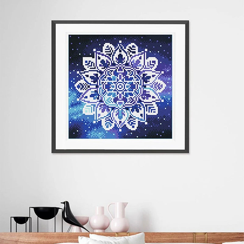 Blütenblätter Mandala Leuchtend Kristall Strass Diamond Painting