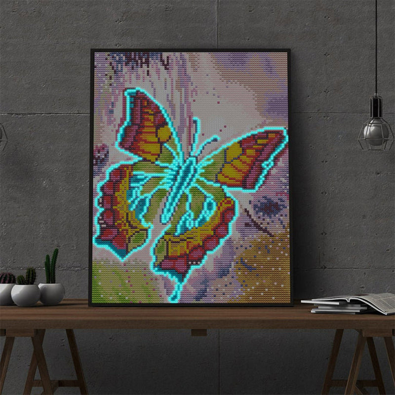 Schöner Schmetterling Leuchtend Kristall Strass Diamond Painting